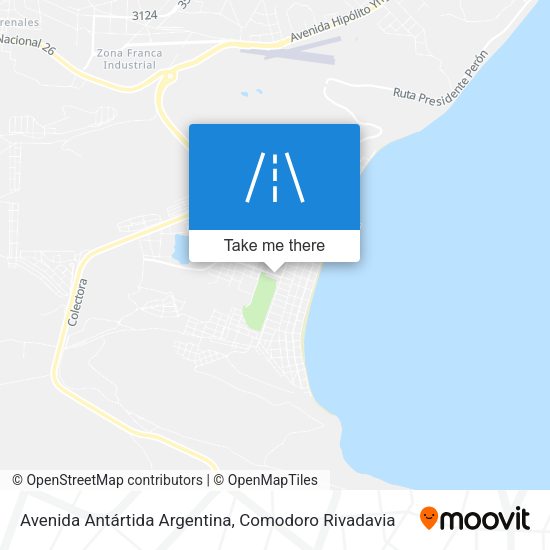 Mapa de Avenida Antártida Argentina