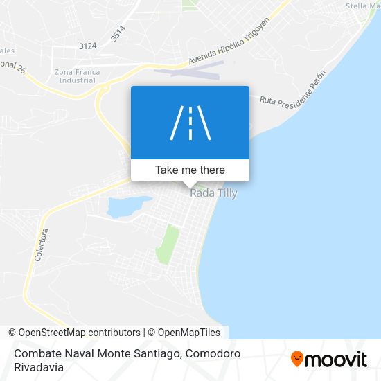 Combate Naval Monte Santiago map