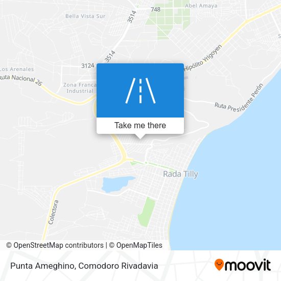 Punta Ameghino map