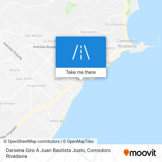 Darsena Giro A Juan Bautista Justo map