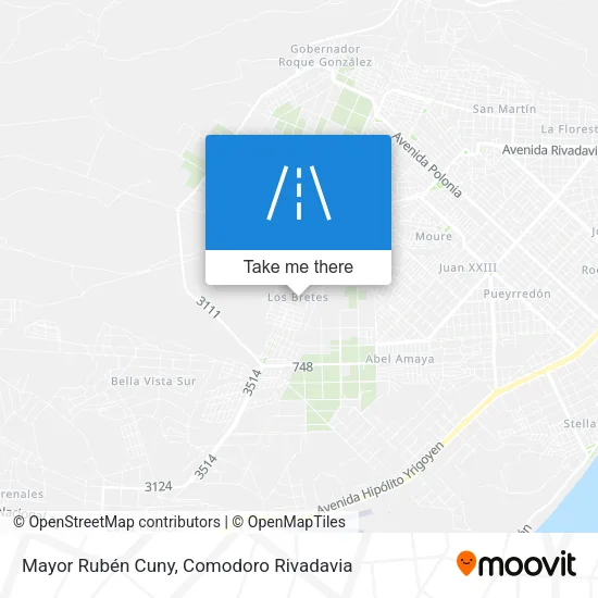 Mapa de Mayor Rubén Cuny