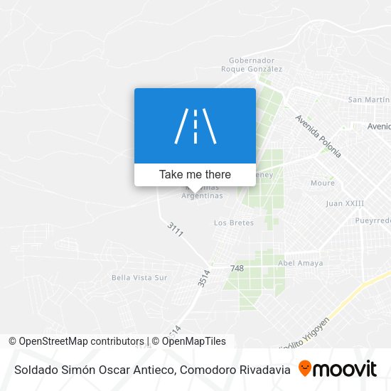 Soldado Simón Oscar Antieco map