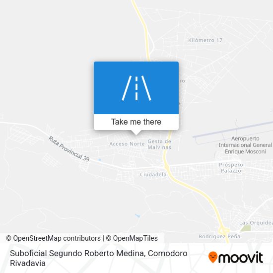 Mapa de Suboficial Segundo Roberto Medina