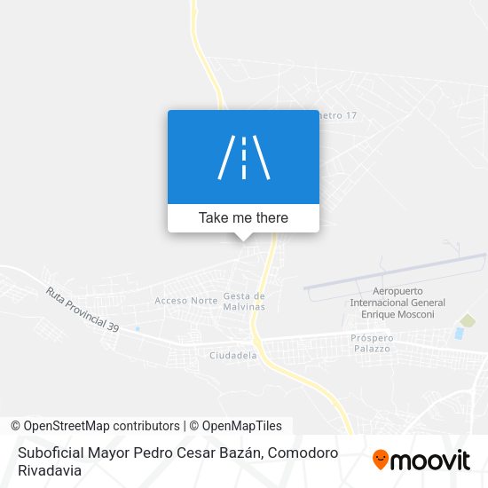 Suboficial Mayor Pedro Cesar Bazán map
