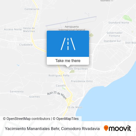 Yacimiento Manantiales Behr map