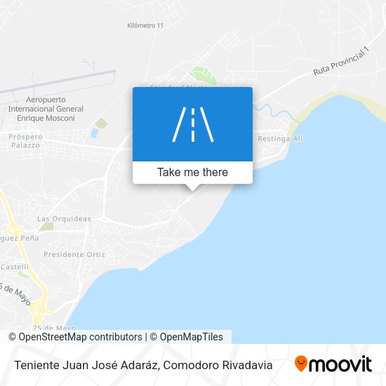 Mapa de Teniente Juan José Adaráz