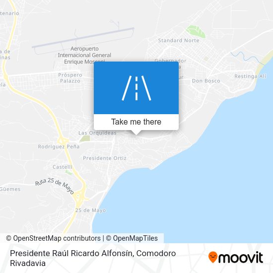 Presidente Raúl Ricardo Alfonsín map