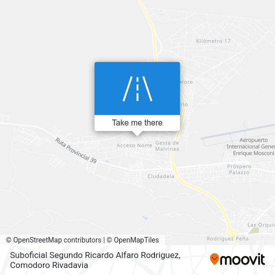 Suboficial Segundo Ricardo Alfaro Rodriguez map