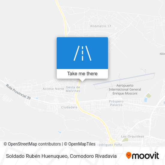 Mapa de Soldado Rubén Huenuqueo