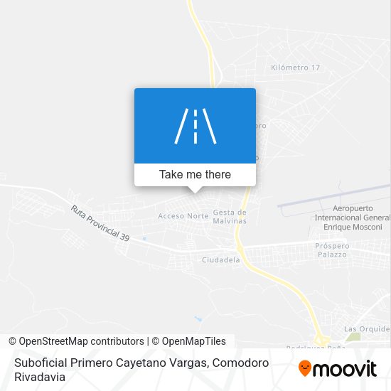 Mapa de Suboficial Primero Cayetano Vargas