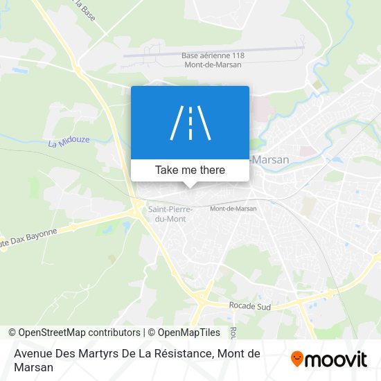 Avenue Des Martyrs De La Résistance map