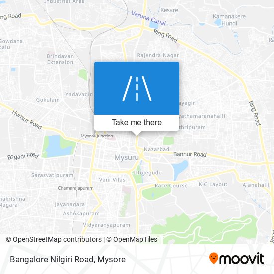 Bangalore Nilgiri Road map