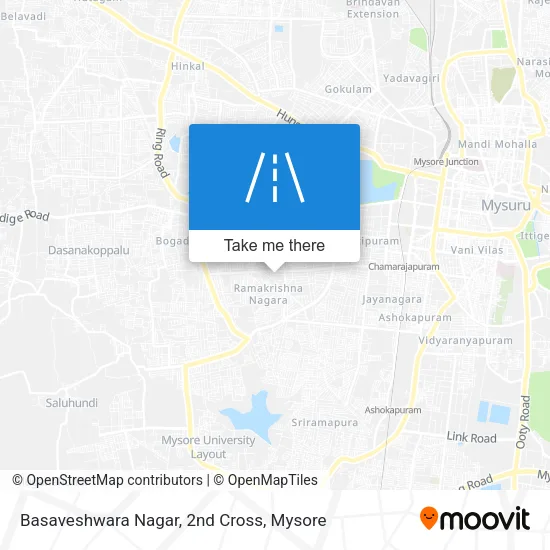Basaveshwara Nagar, 2nd Cross map