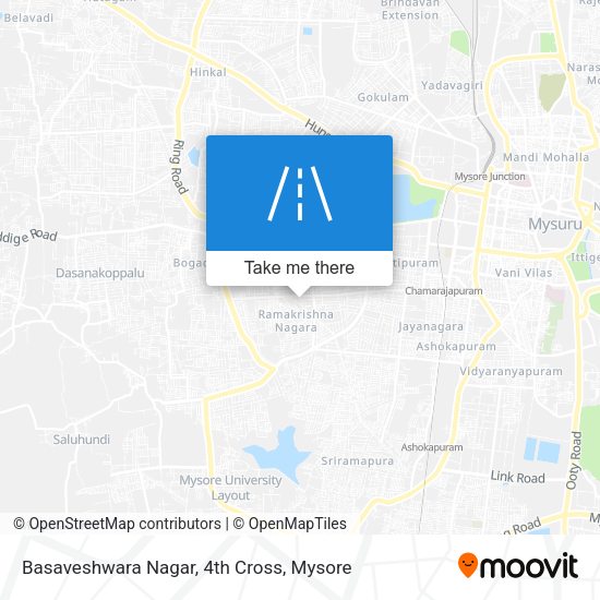Basaveshwara Nagar, 4th Cross map