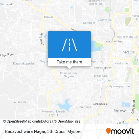 Basaveshwara Nagar, 5th Cross map