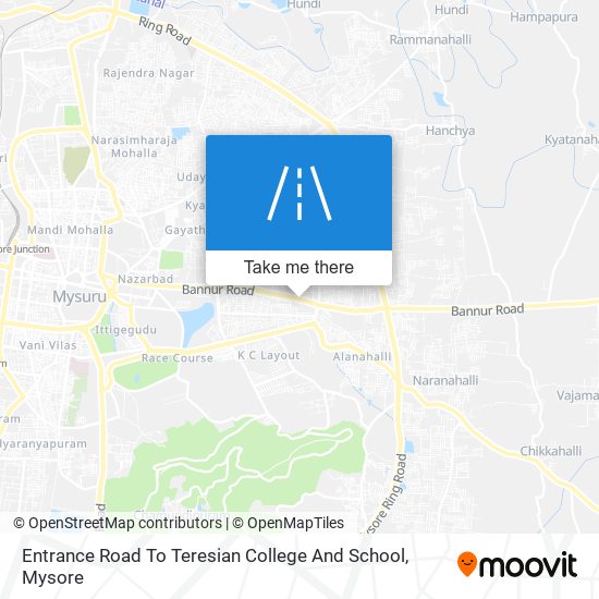 Entrance Road To Teresian College And School map