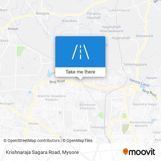 Krishnaraja Sagara Road map