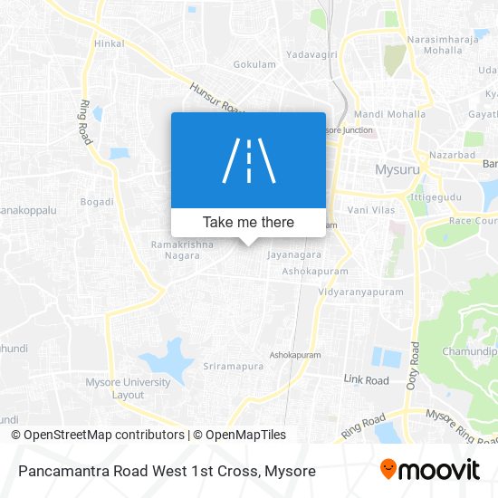 Pancamantra Road West 1st Cross map