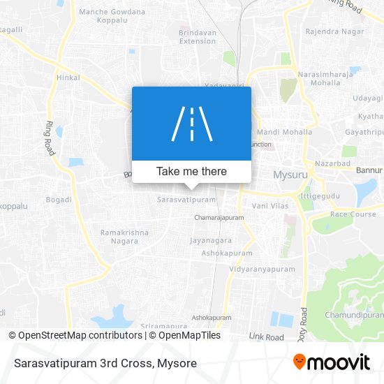 Sarasvatipuram 3rd Cross map