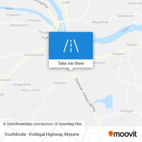 Kozhikode - Kollegal Highway map
