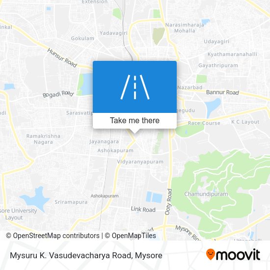 Mysuru K. Vasudevacharya Road map