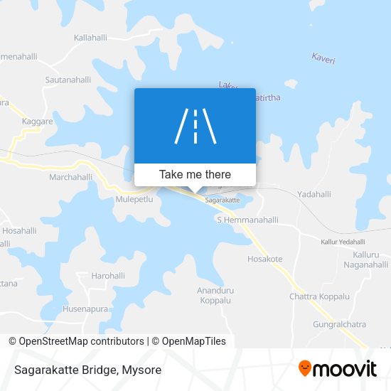 Sagarakatte Bridge map