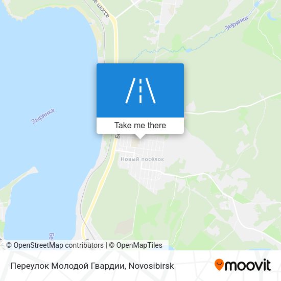 Переулок Молодой Гвардии map