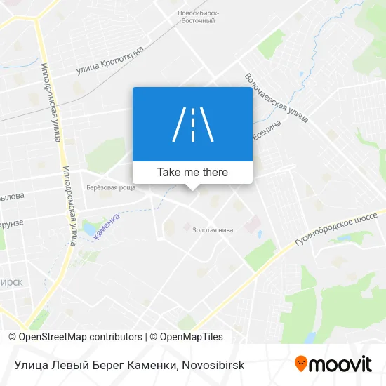 Улица Левый Берег Каменки map