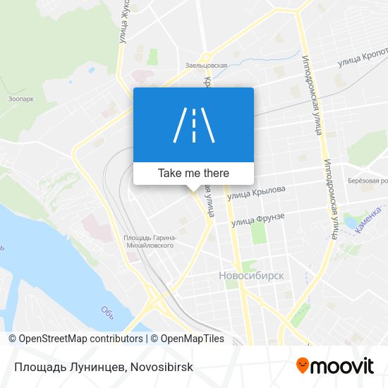 Площадь Лунинцев map