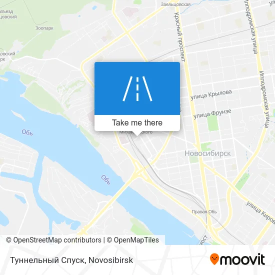 Туннельный Спуск map