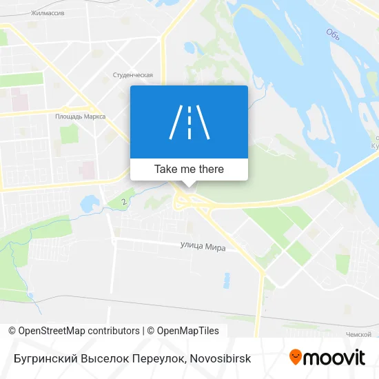 Бугринский Выселок Переулок map