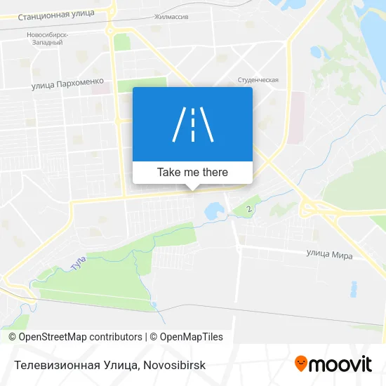 Телевизионная Улица map