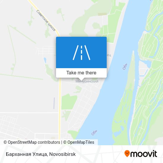 Барханная Улица map