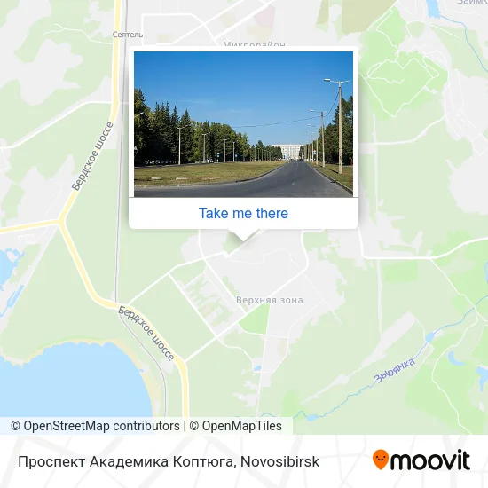 Проспект Академика Коптюга map