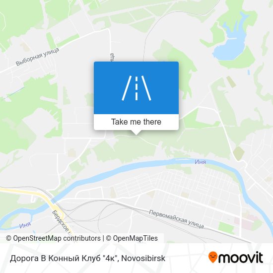 Дорога В Конный Клуб "4к" map