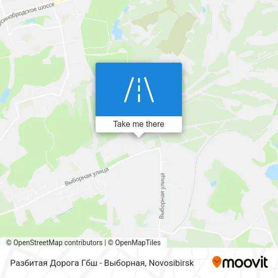 Разбитая Дорога Гбш - Выборная map