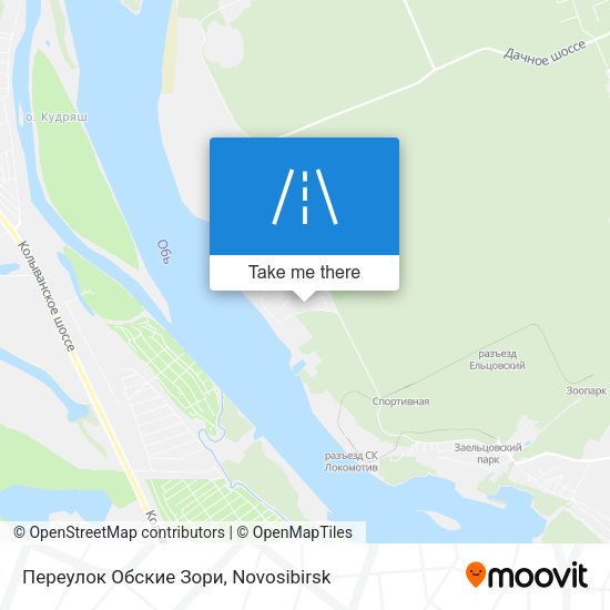 Переулок Обские Зори map