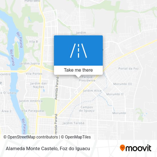 Alameda Monte Castelo map