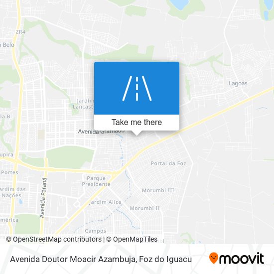 Mapa Avenida Doutor Moacir Azambuja