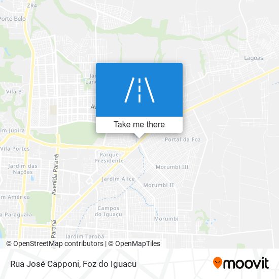 Rua José Capponi map