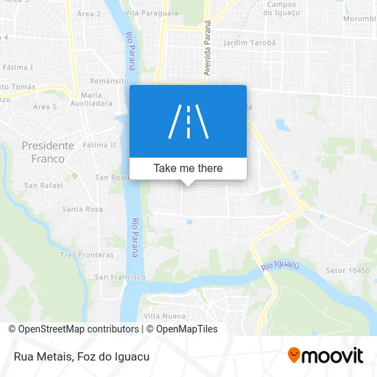Rua Metais map
