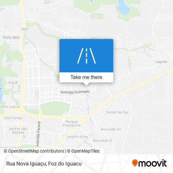 Mapa Rua Nova Iguaçu