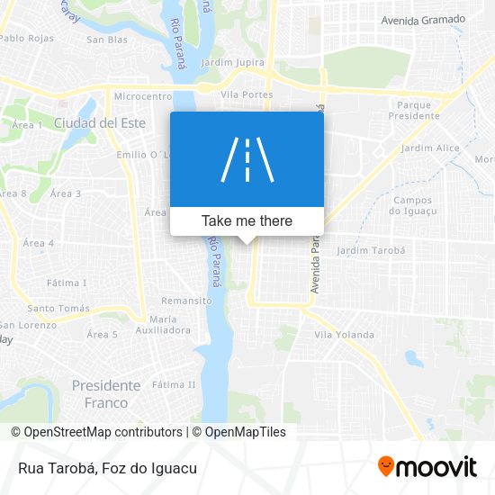 Rua Tarobá map