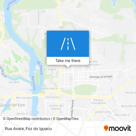 Rua Avare map