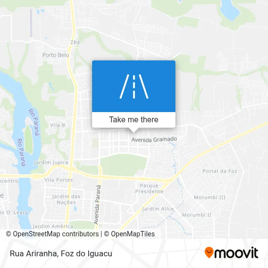 Rua Ariranha map