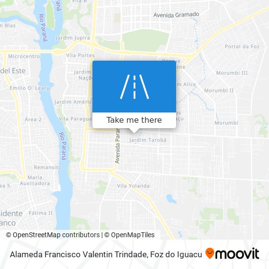 Alameda Francisco Valentin Trindade map