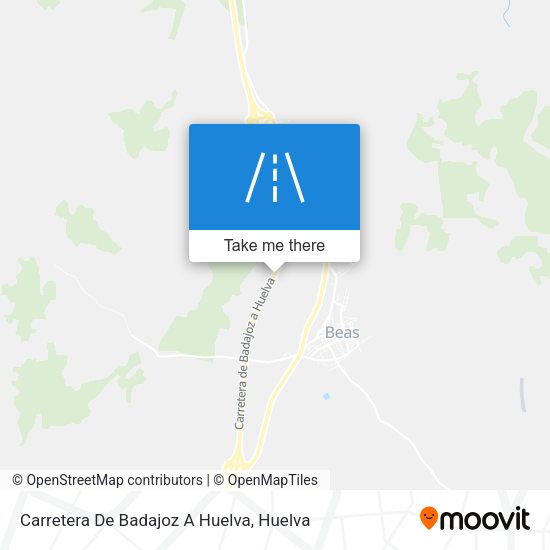 Carretera De Badajoz A Huelva map