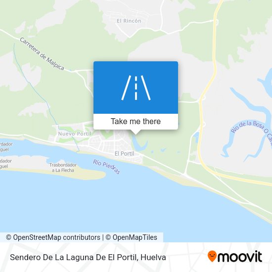 Sendero De La Laguna De El Portil map