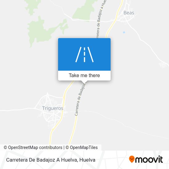 Carretera De Badajoz A Huelva map