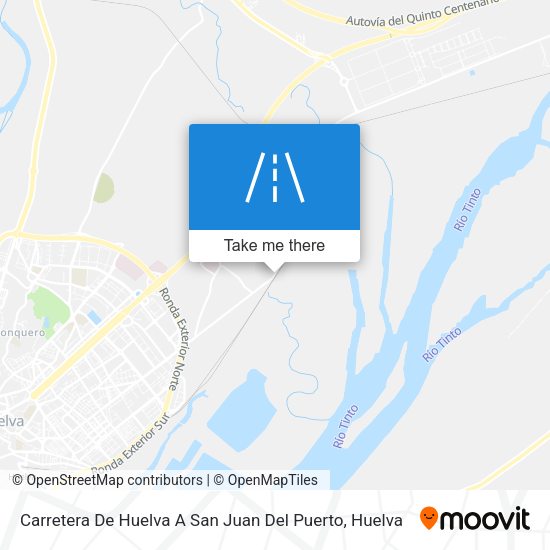 Carretera De Huelva A San Juan Del Puerto map